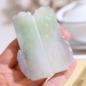 翠三色•荷韵挂件