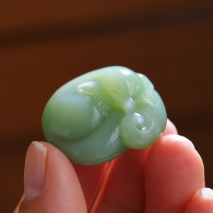 粉青小狐仙挂件